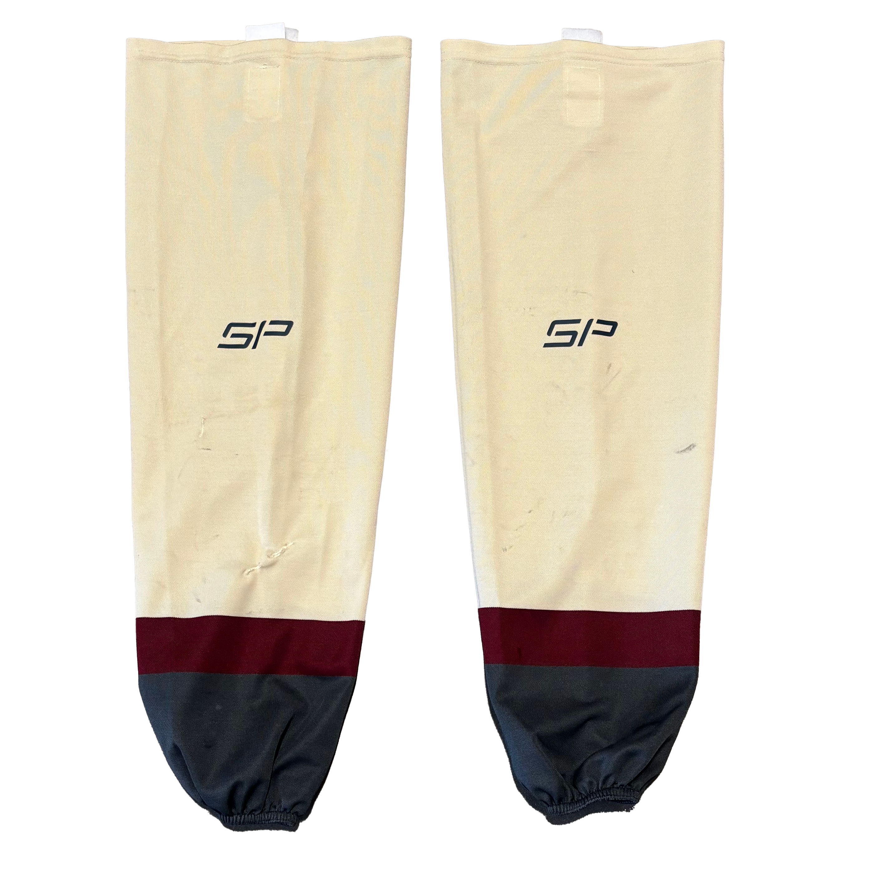 PWHL - Used SP Performance Socks - Montreal Victoire (Beige/Burgundy/Dark Grey)